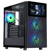 POWERBOOST PB-P4367BB USB 3.0, ATX LCD Mesh Panel, ARGB Fan, Siyah Kasa (PSU Yok)